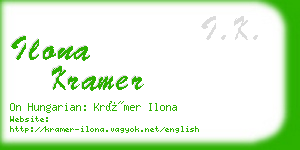 ilona kramer business card